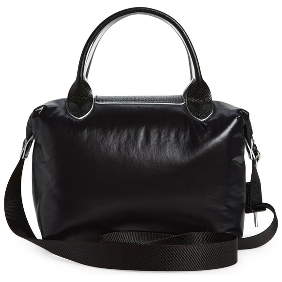 NEW LONGCHAMP Small Le Pliage Tote Black White - Picture 2 of 16